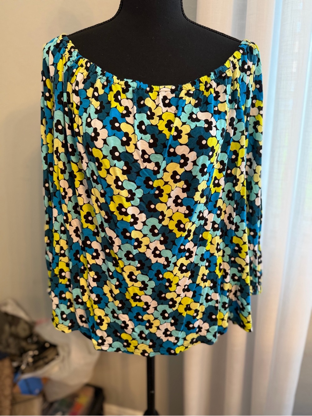 Michael Kors Floral Tunic in Blue, Yellow & White